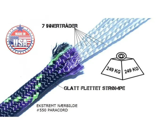 Hovedbilde Coyote Brown/White - Twist 185 - 550 Paracord