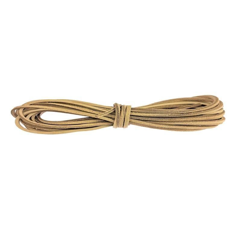 Lærreim Naturell 10m bunt - 3x1,2 mm